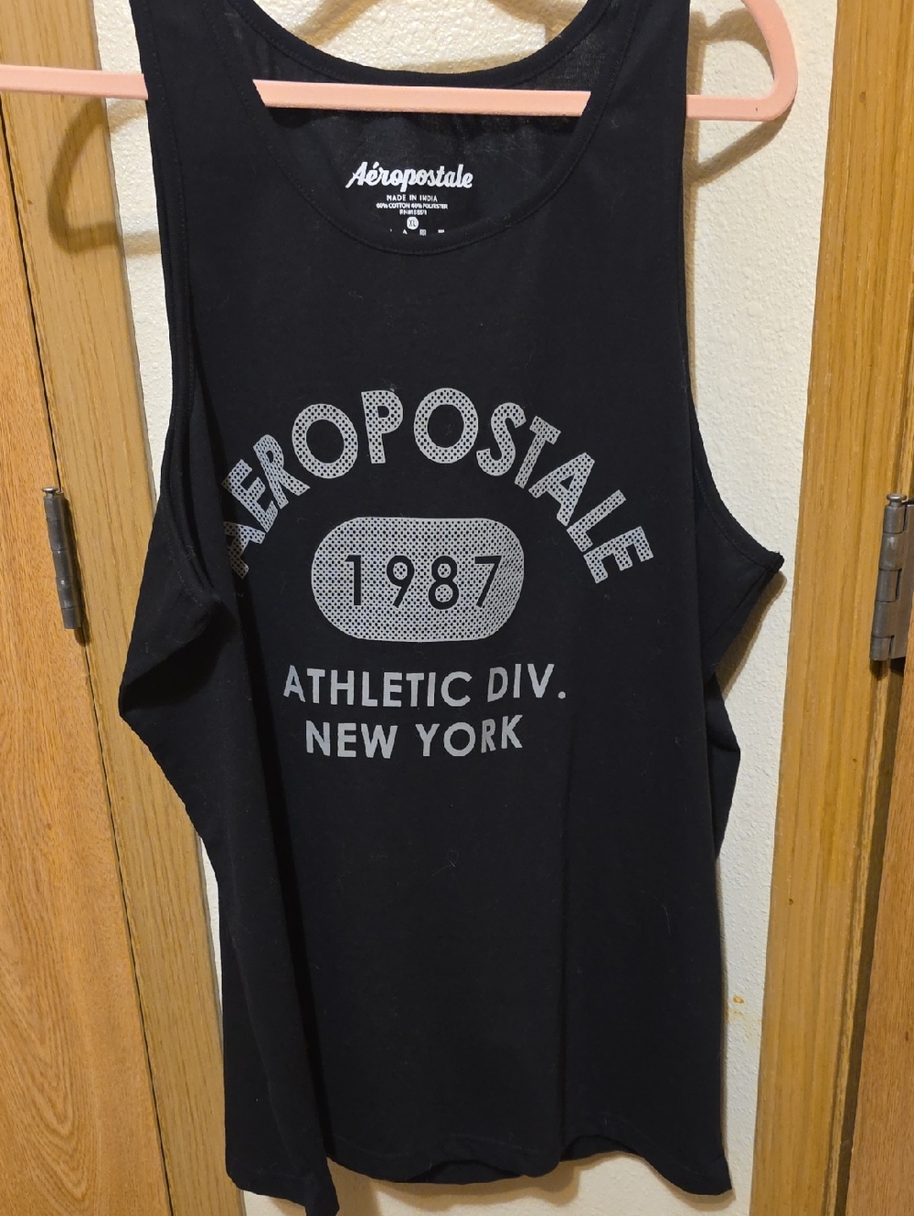 Aeropostale Black Tank Top with Gray Logo